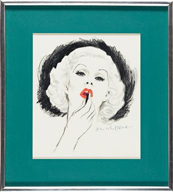 JON WHITCOMB (1906-1988) Jean Harlow Applying Lipstick.